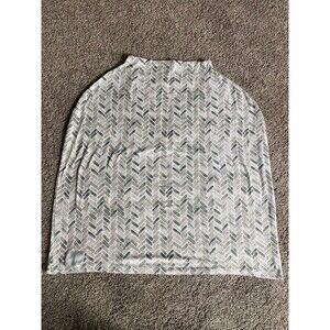Copper Pearl Gray Herringbone Multi Use Car Seat Nursing Cover
